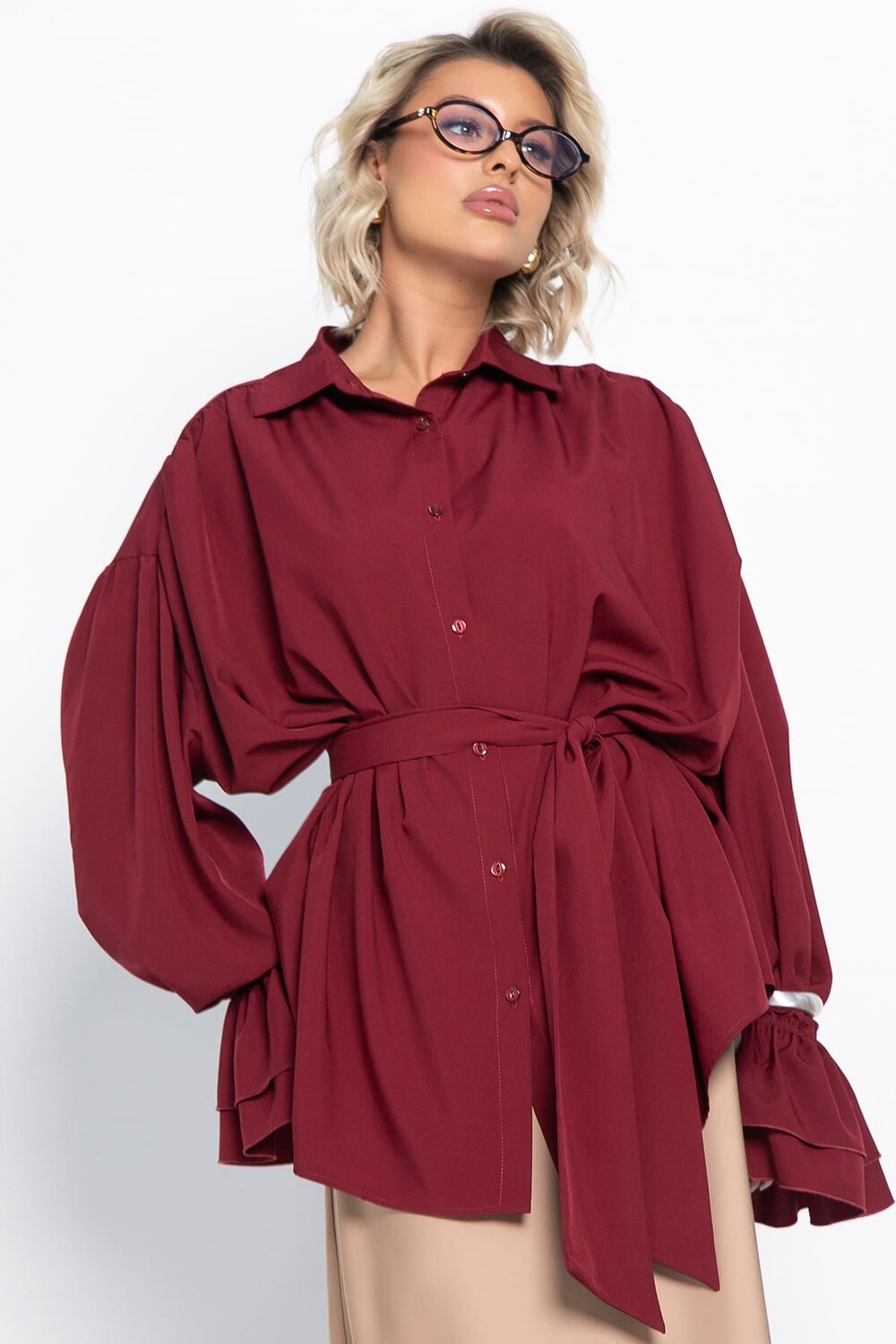 LT Collection Блуза 580067 Б14949-5М бордовый