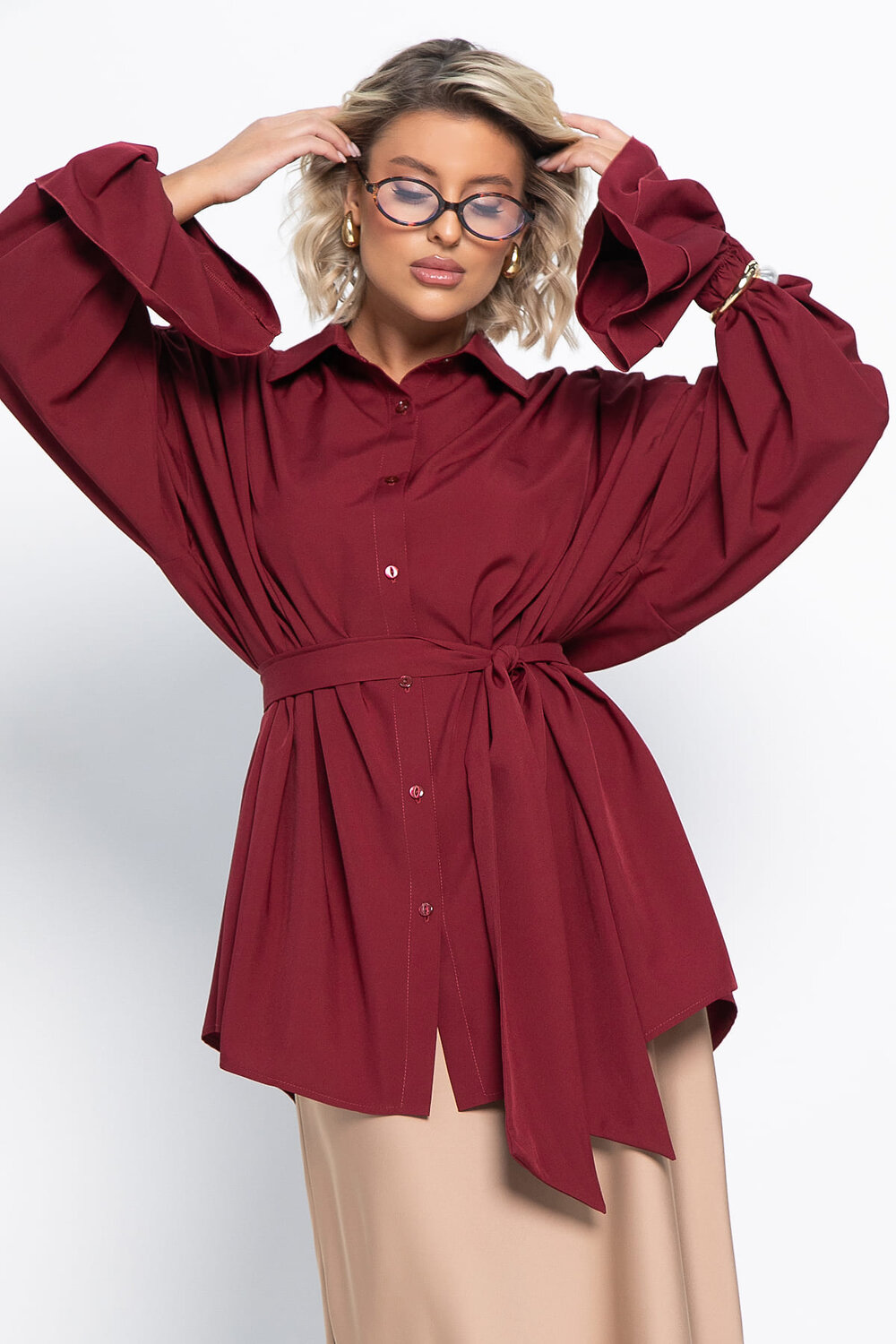 LT Collection Блуза 580067 Б14949-5М бордовый