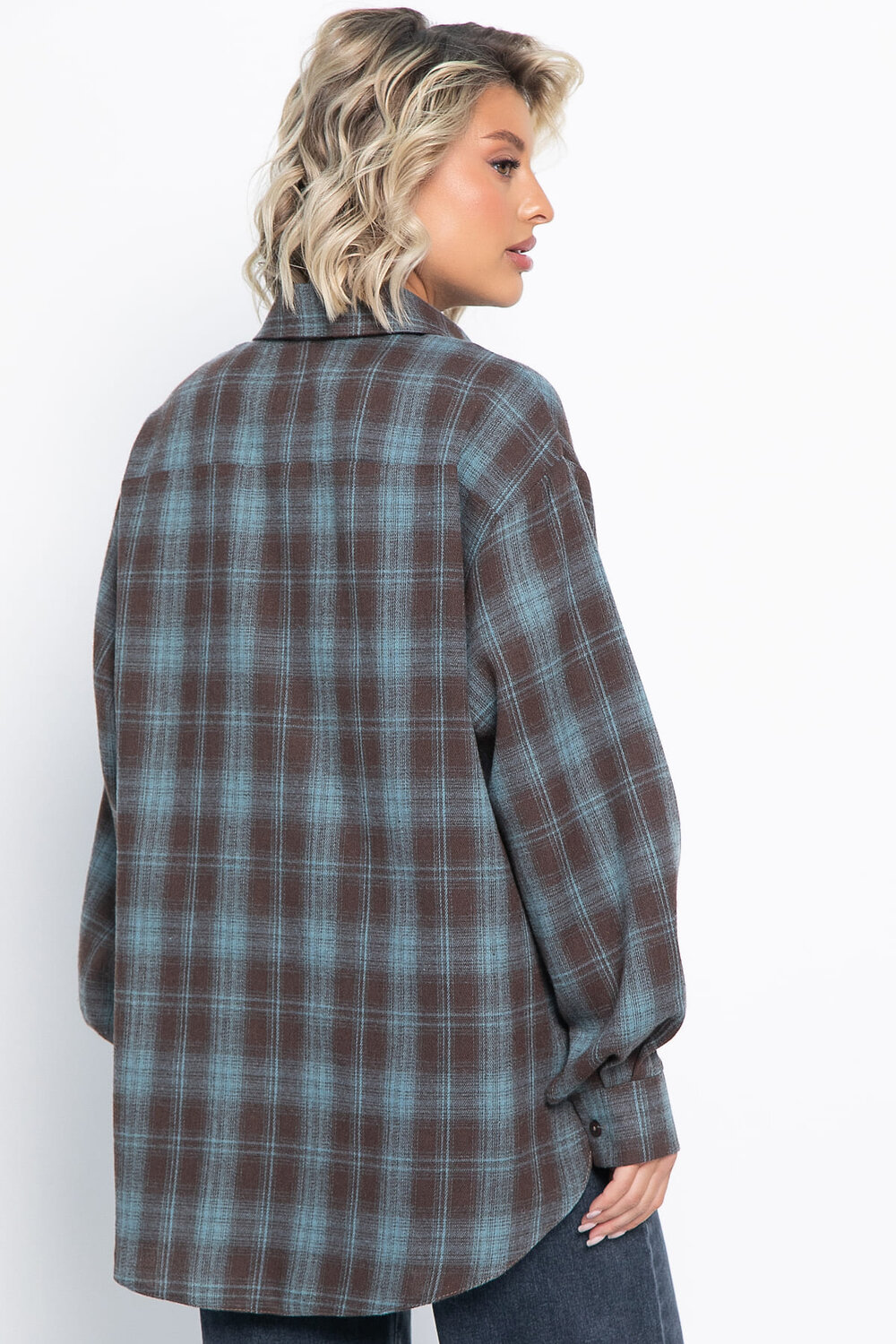 LT Collection Рубашка 580081 Б15108-7М коричневый, голубой