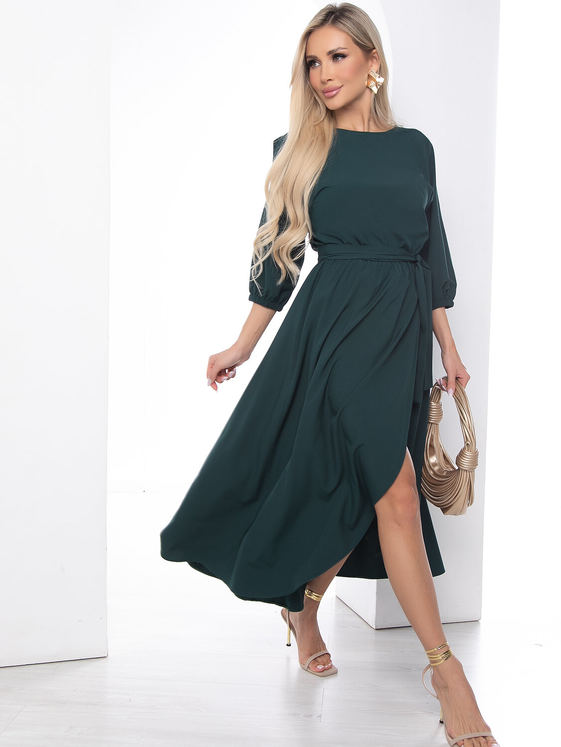 LT Collection Платье 580087 П15139-1М зеленый