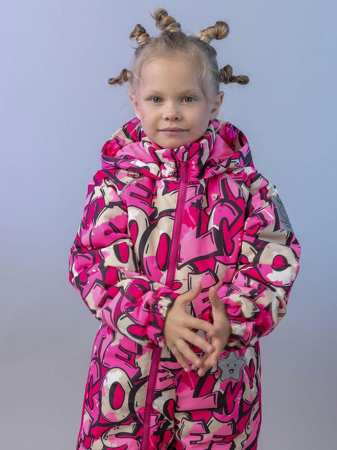 BATIK Комбинезон 580203 0264-26в-4 Принт/розовый