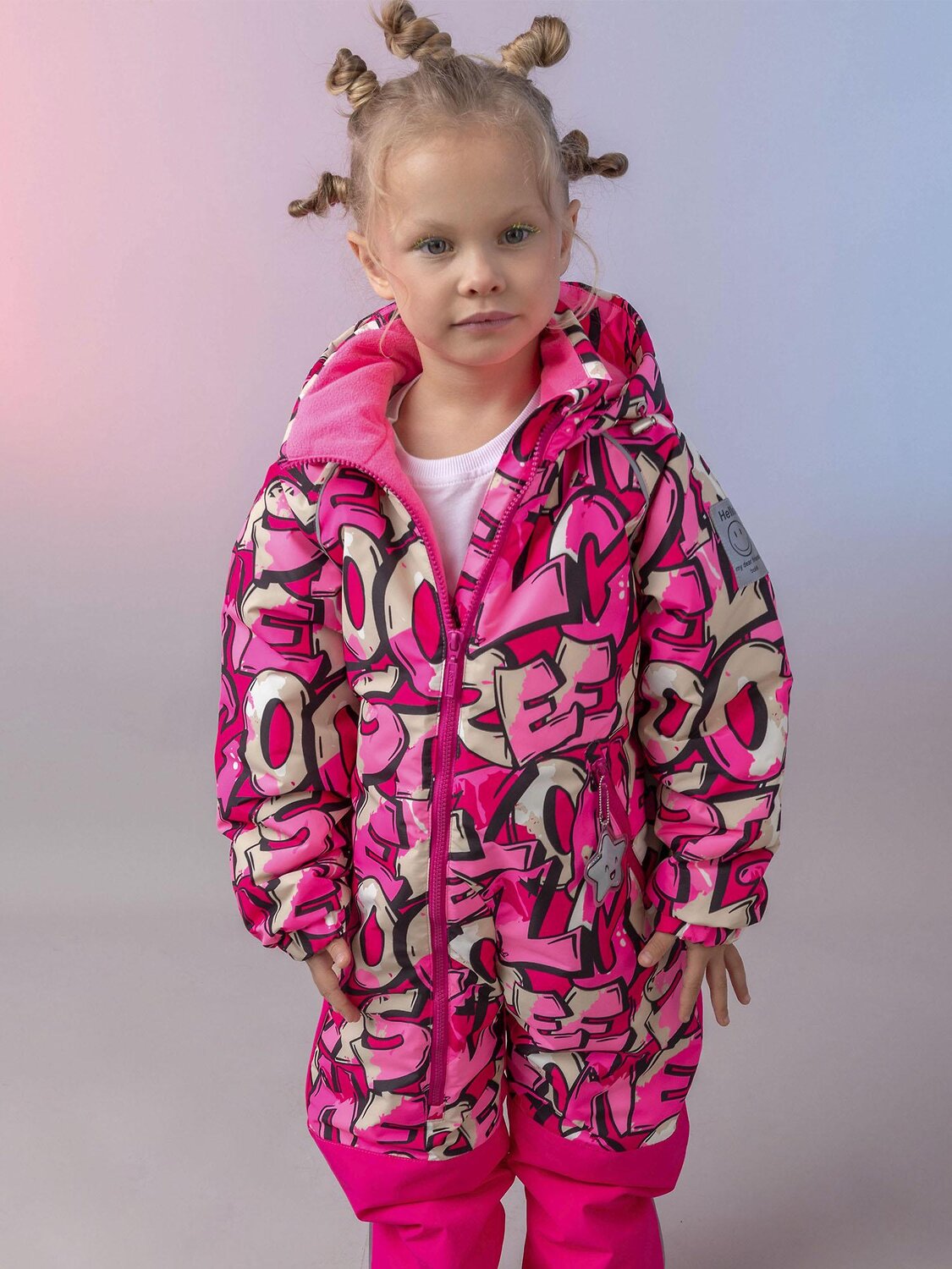 BATIK Комбинезон 580203 0264-26в-4 Принт/розовый