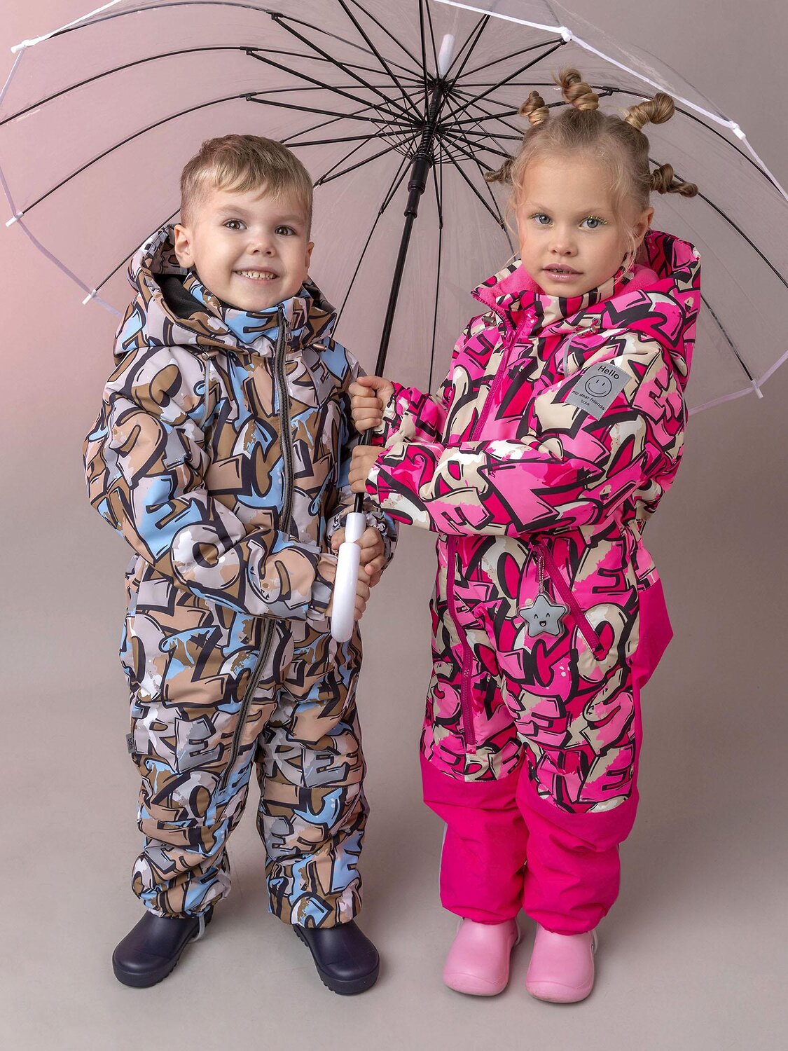 BATIK Комбинезон 580203 0264-26в-4 Принт/розовый