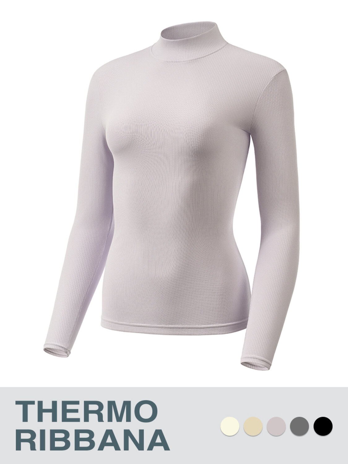 Omsa Лонгслив 580283 OmD 1624T RB Лонгслив стойка жен. "Термо" Nero (Черный)