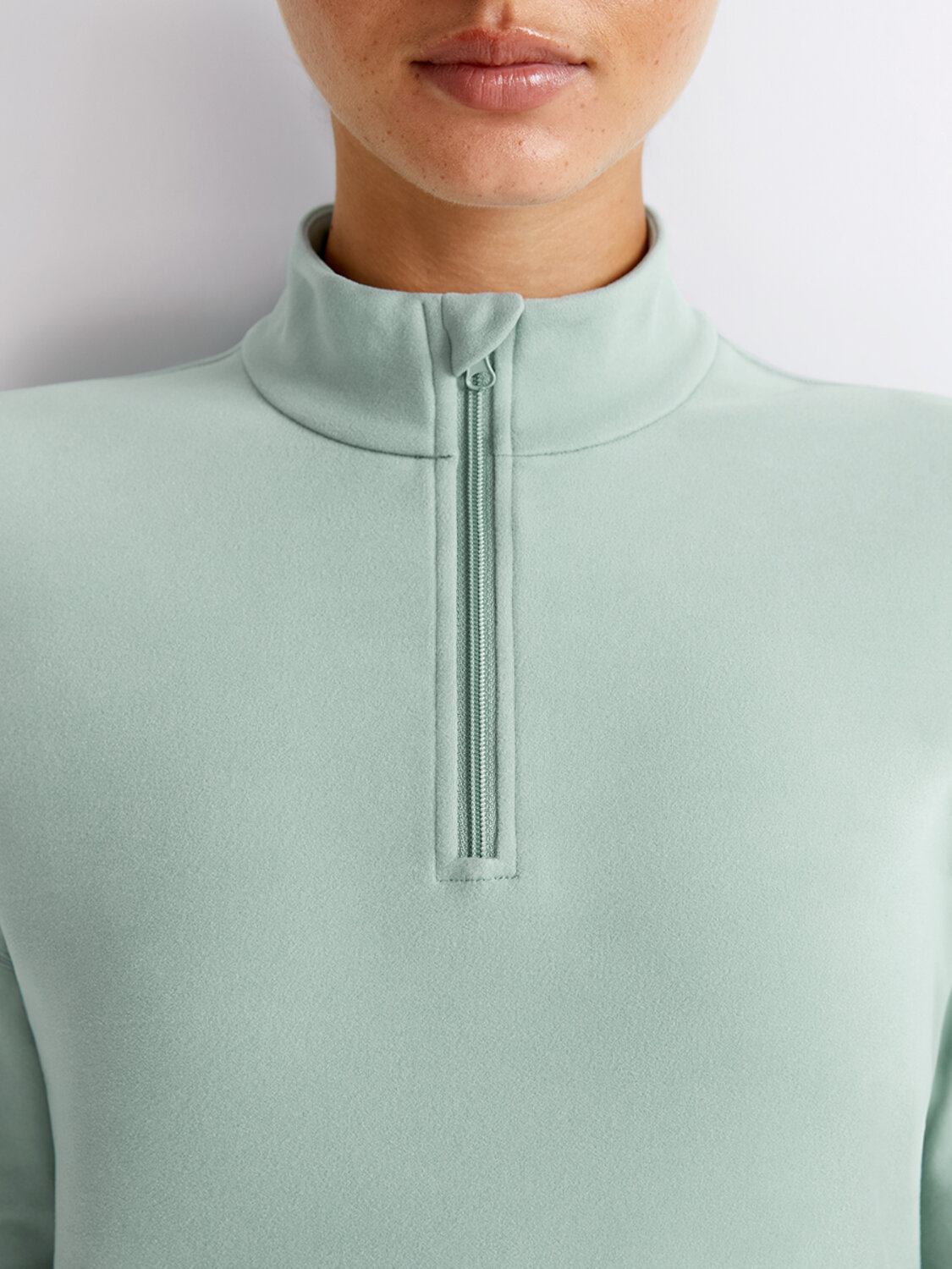 Omsa Лонгслив 580335 OmD 1622T PV Лонгслив стойка молния жен. "Термо" Nero (Черный)