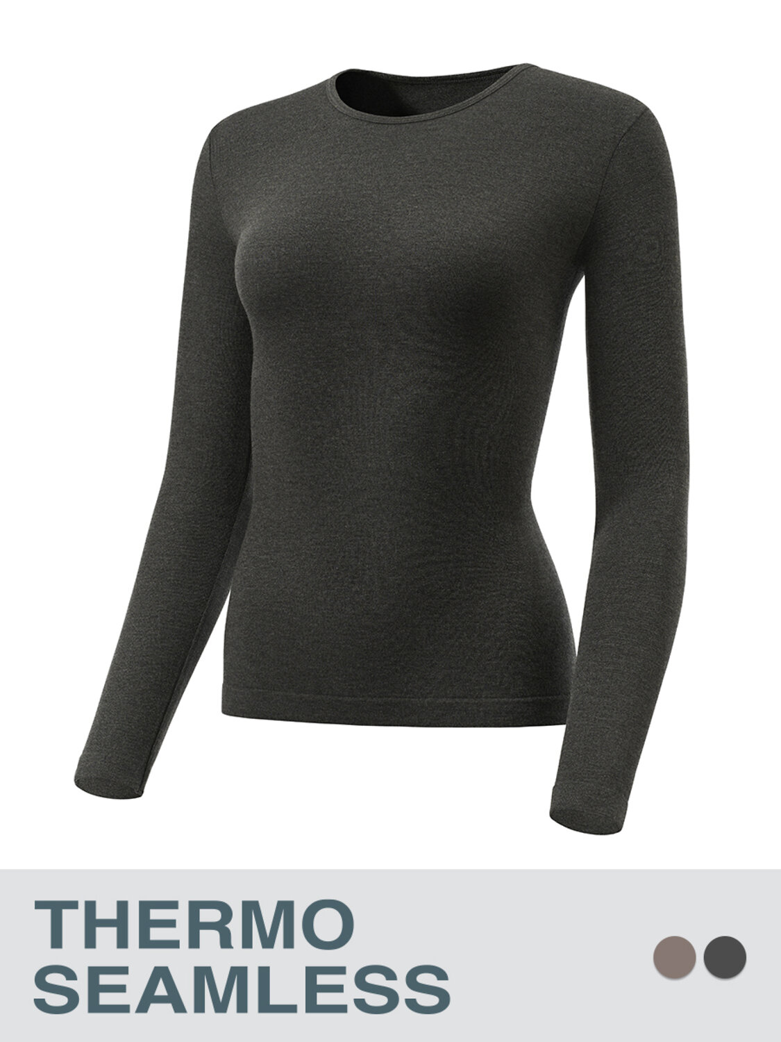 Omsa Лонгслив 580341 OmD 1615T SE Лонгслив жен. "Термо" Grigio Scuro (Серый)