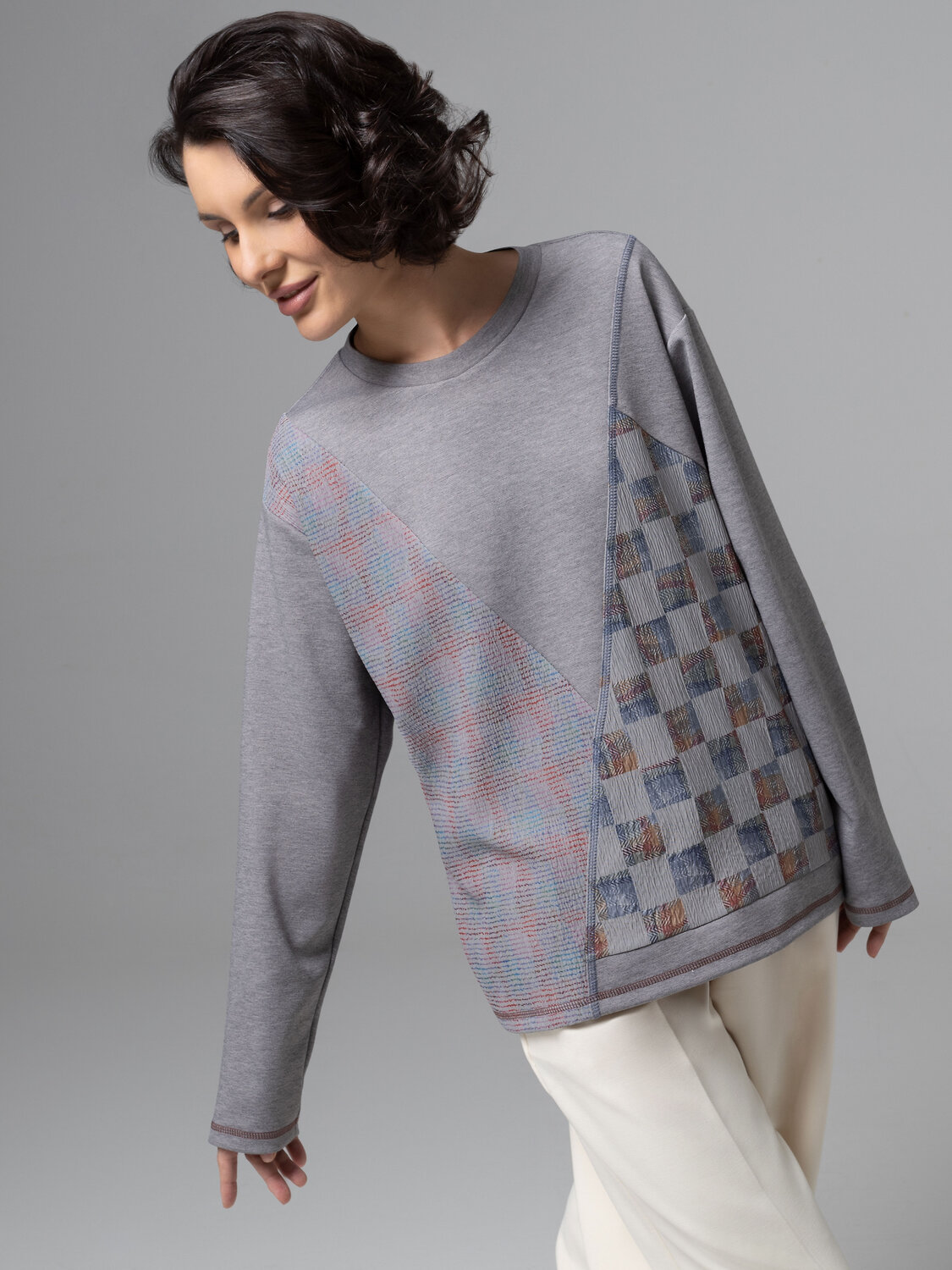 CHARUTTI Лонгслив 580374 12563 Серый