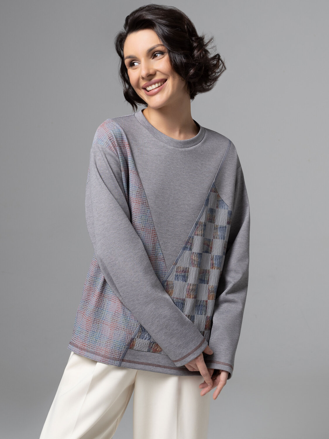 CHARUTTI Лонгслив 580374 12563 Серый