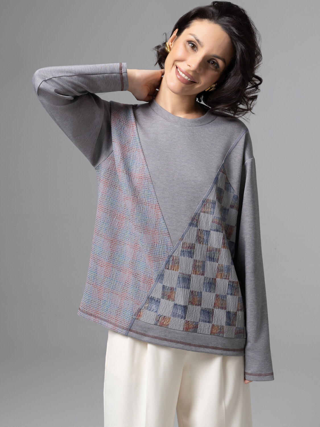 CHARUTTI Лонгслив 580374 12563 Серый