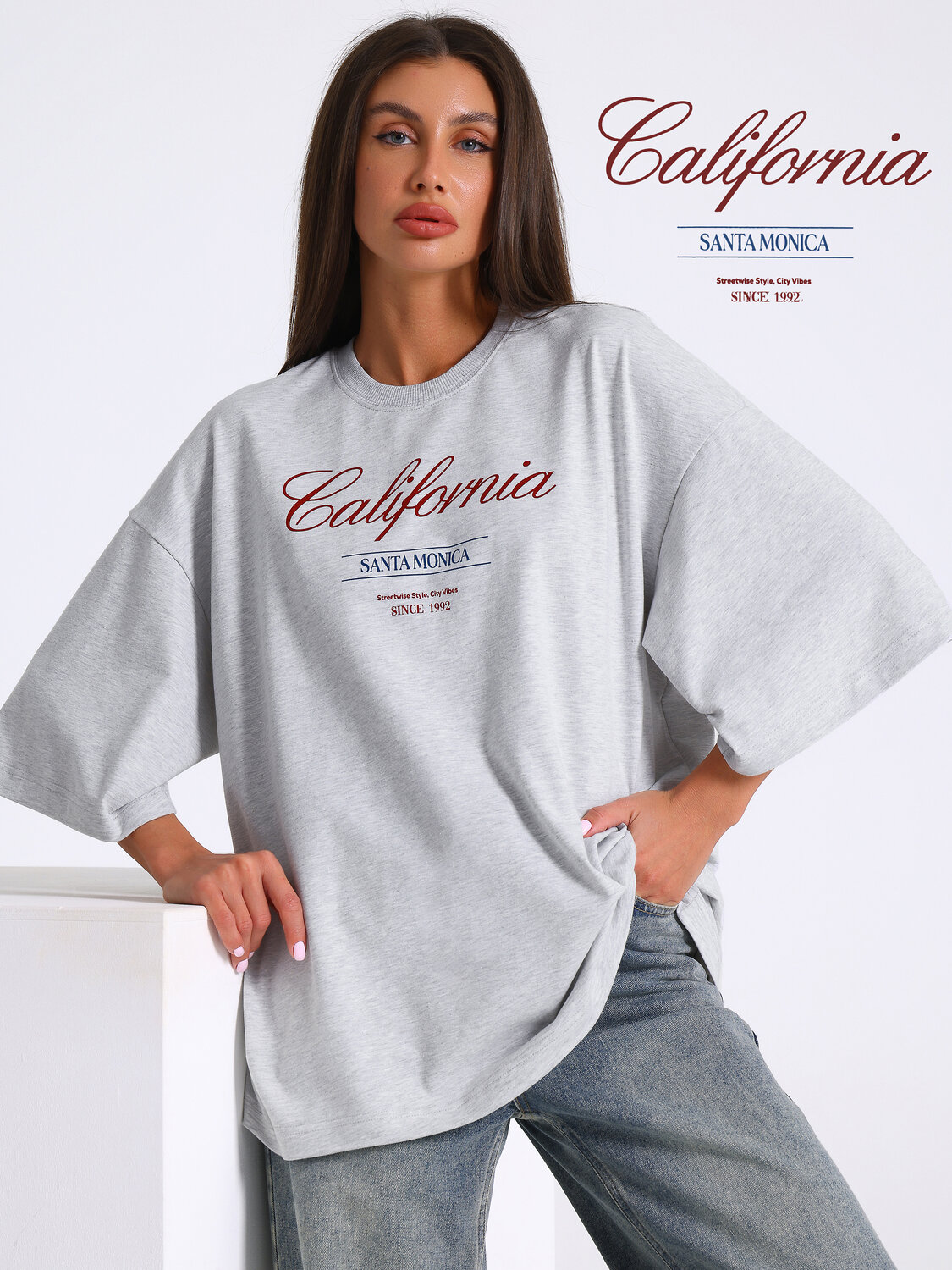 Апрель Футболка 580390 1ЖДФК5039809 светло-серый