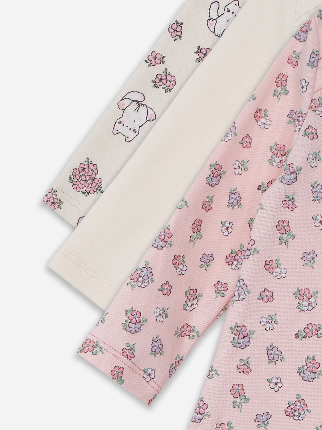 MARK FORMELLE Боди детское 580418 13016-3 молочный +котики с цветами на молочном +цветочки на розовом