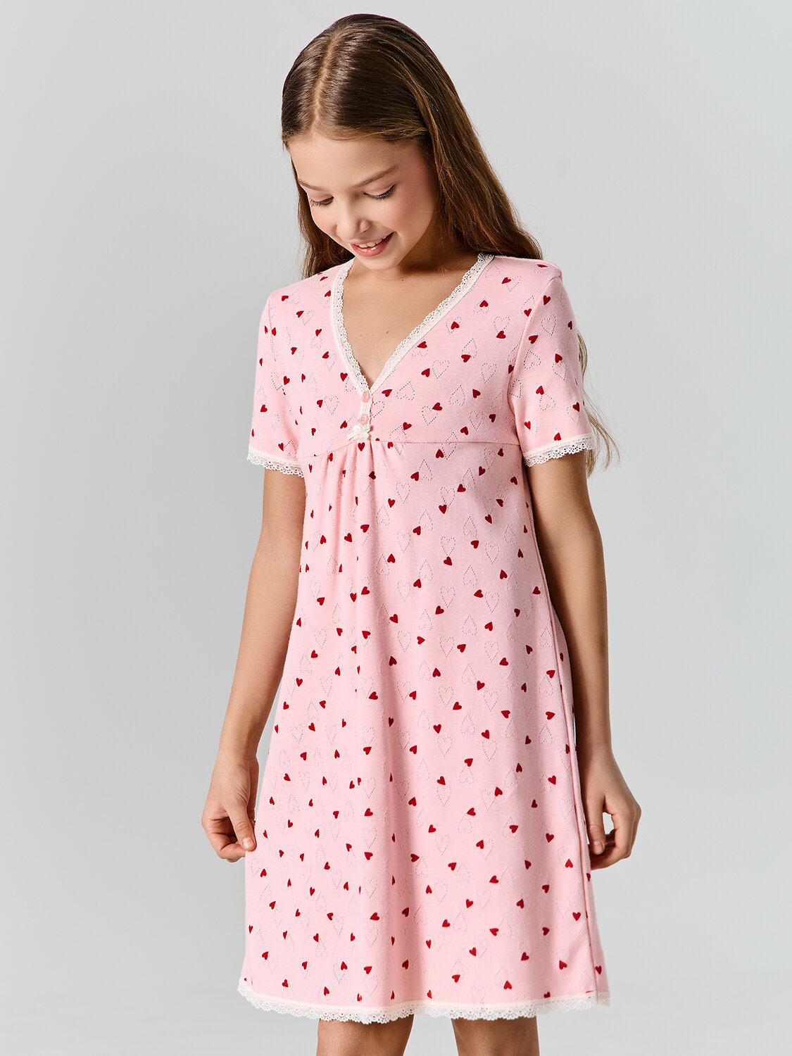 MARK FORMELLE Сорочка 580534 577729 сердца на розовом