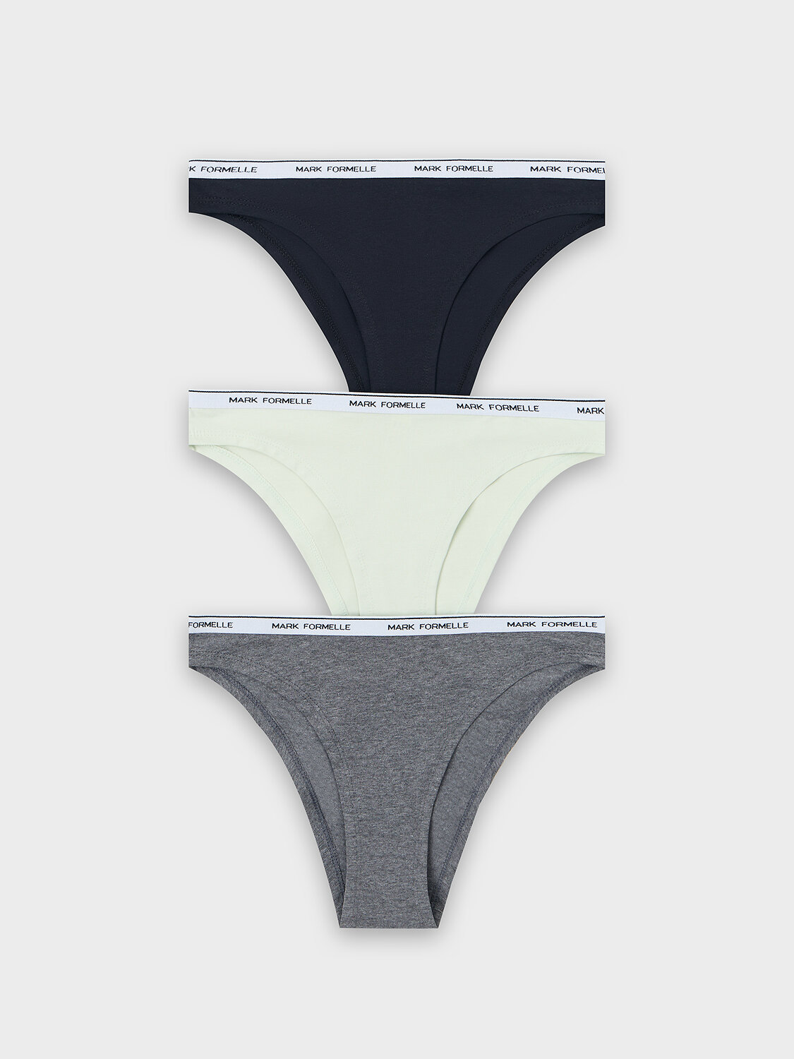 MARK FORMELLE Трусы 580561 412574-1-3 т.серый меланж 4348-F +мятный +черный