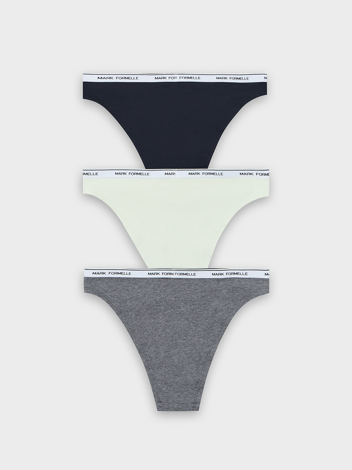 MARK FORMELLE Трусы 580561 412574-1-3 т.серый меланж 4348-F +мятный +черный