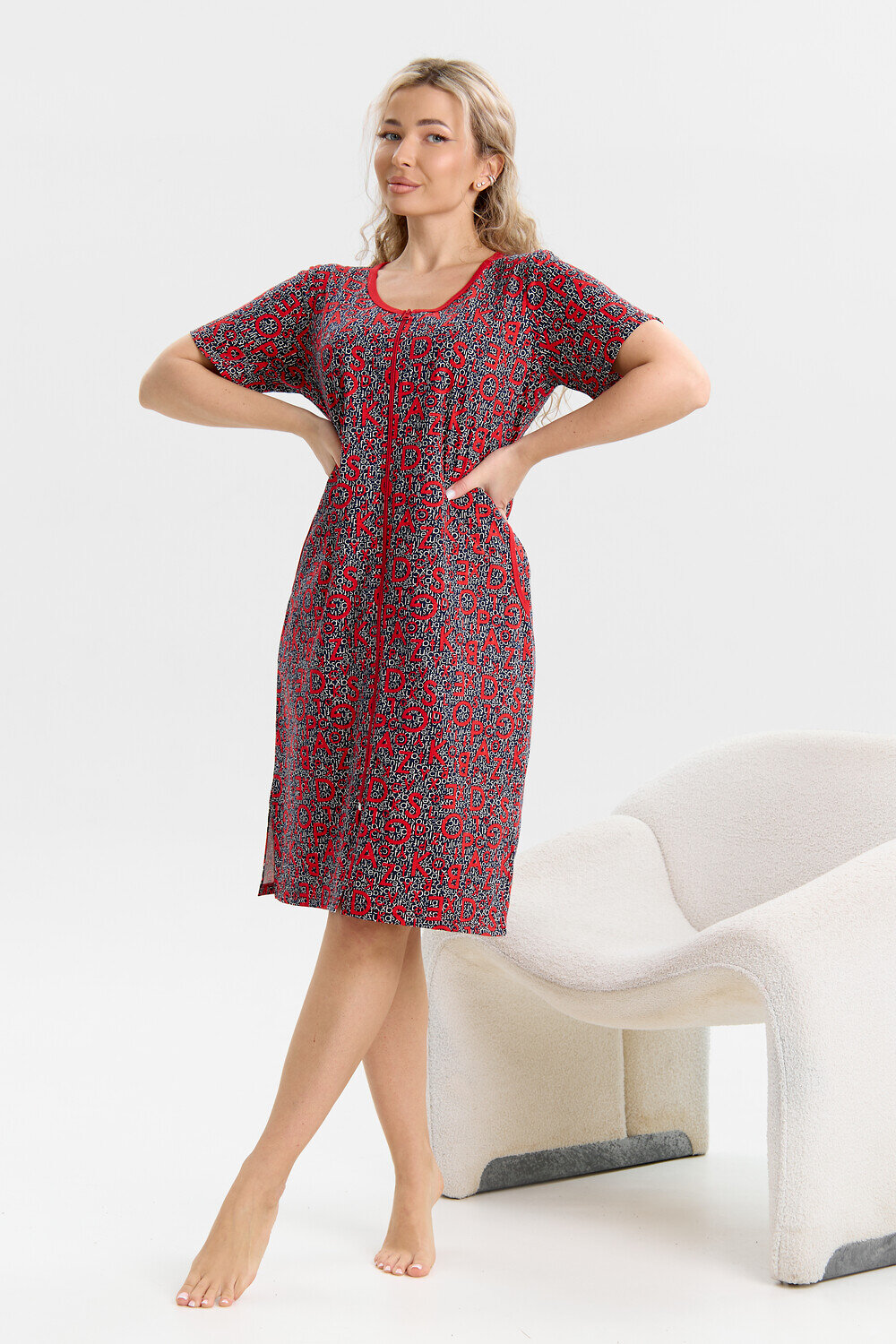 Натали Халат 580595 37000 сине-красный