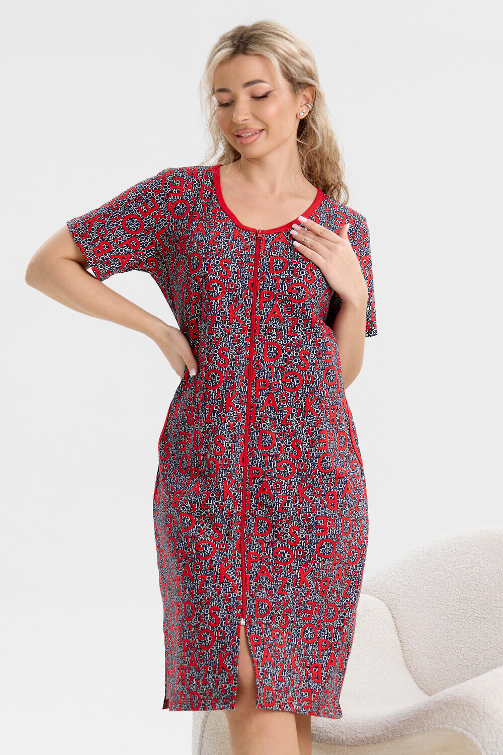 Натали Халат 580595 37000 сине-красный