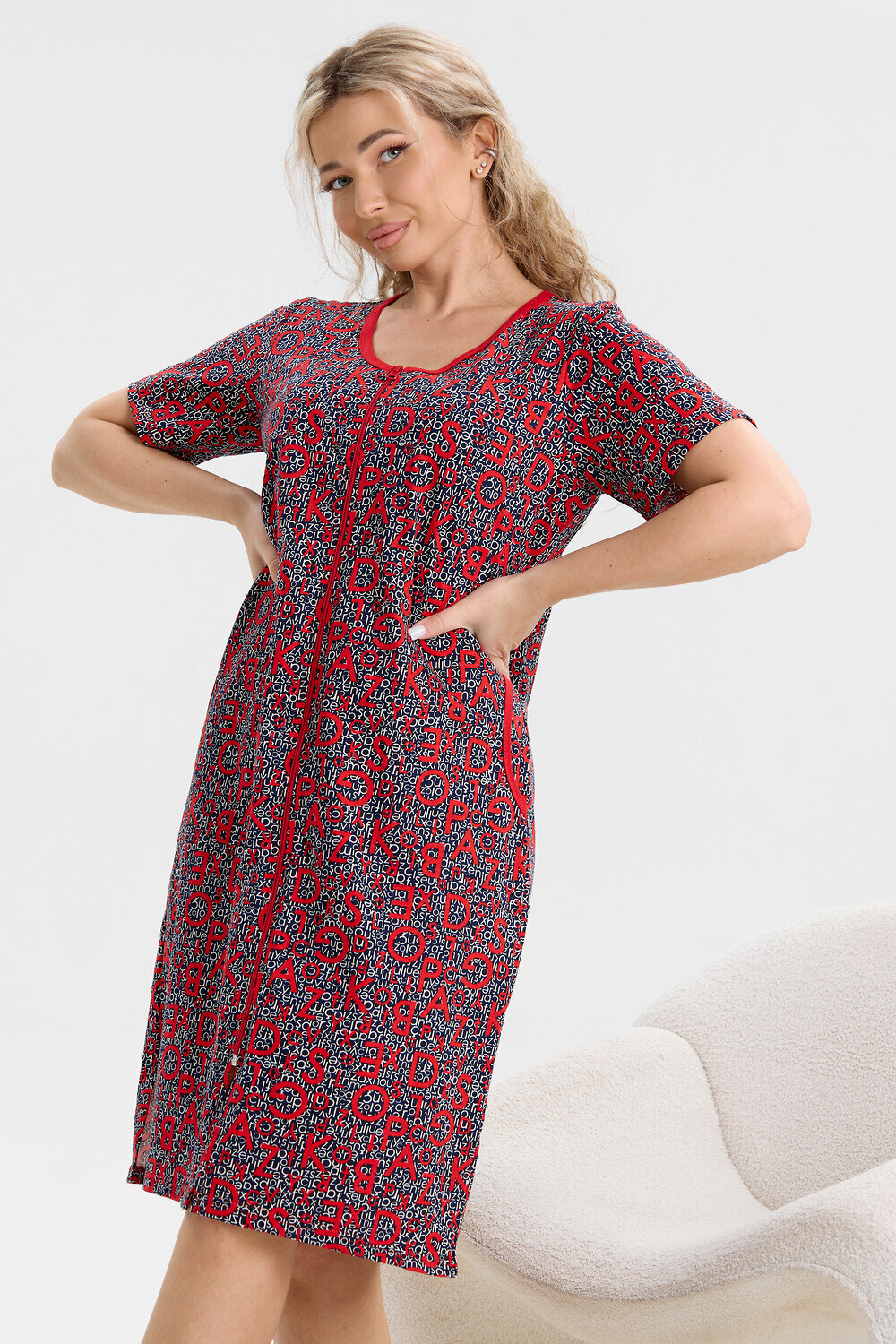 Натали Халат 580595 37000 сине-красный