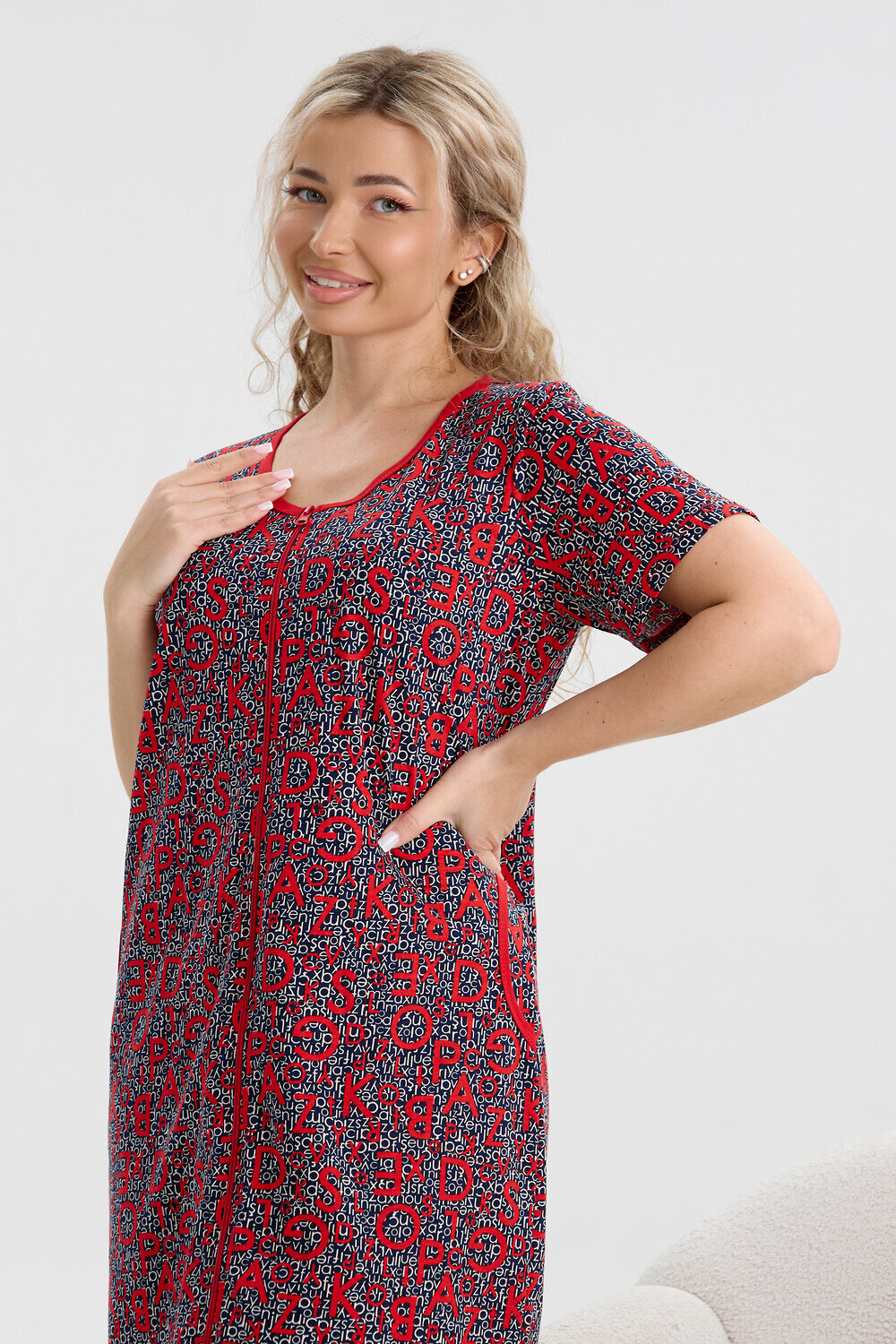 Натали Халат 580595 37000 сине-красный