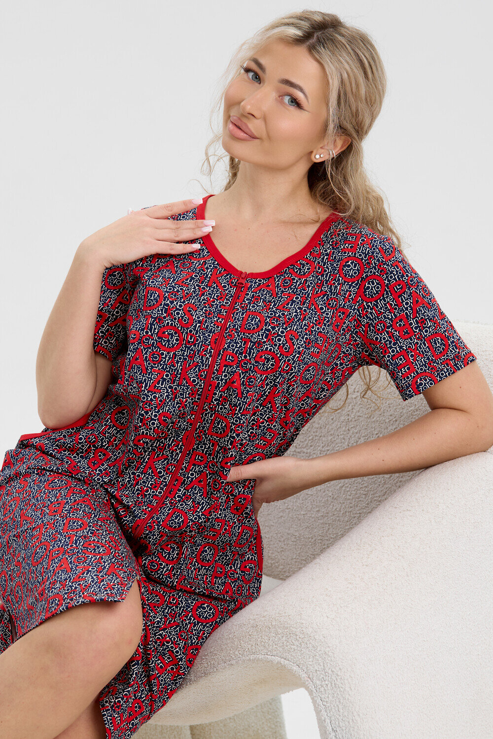 Натали Халат 580595 37000 сине-красный