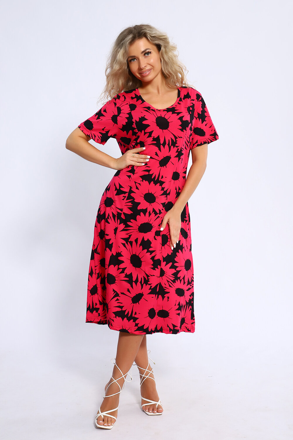 Натали Платье 580609 13231 малиновый