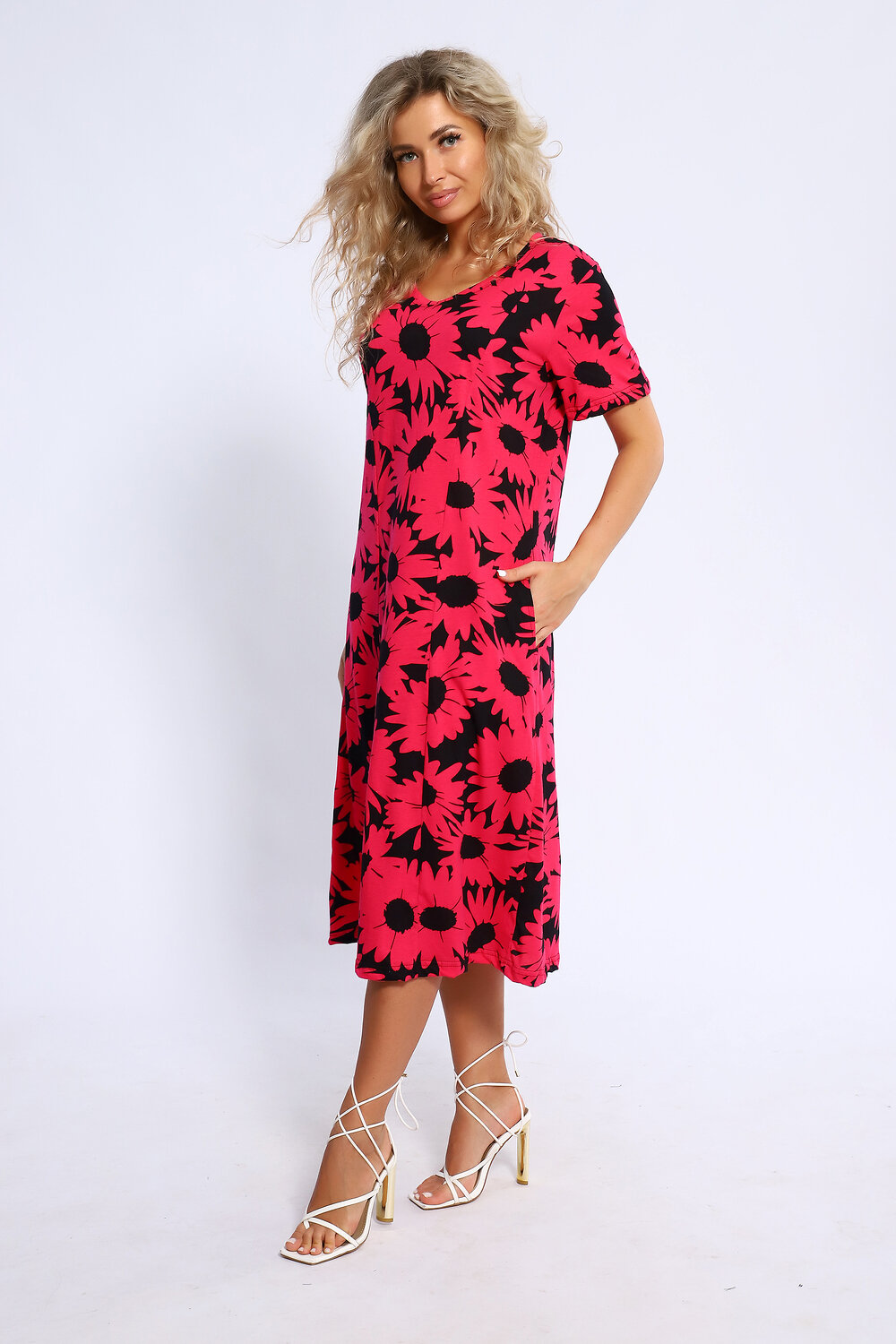 Натали Платье 580609 13231 малиновый