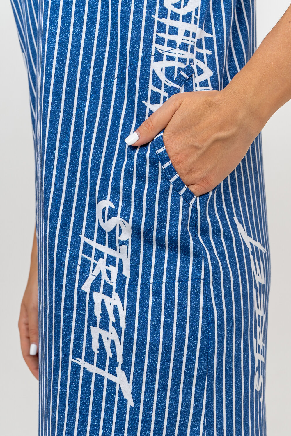 Натали Туника 580613 36786 синяя полоса