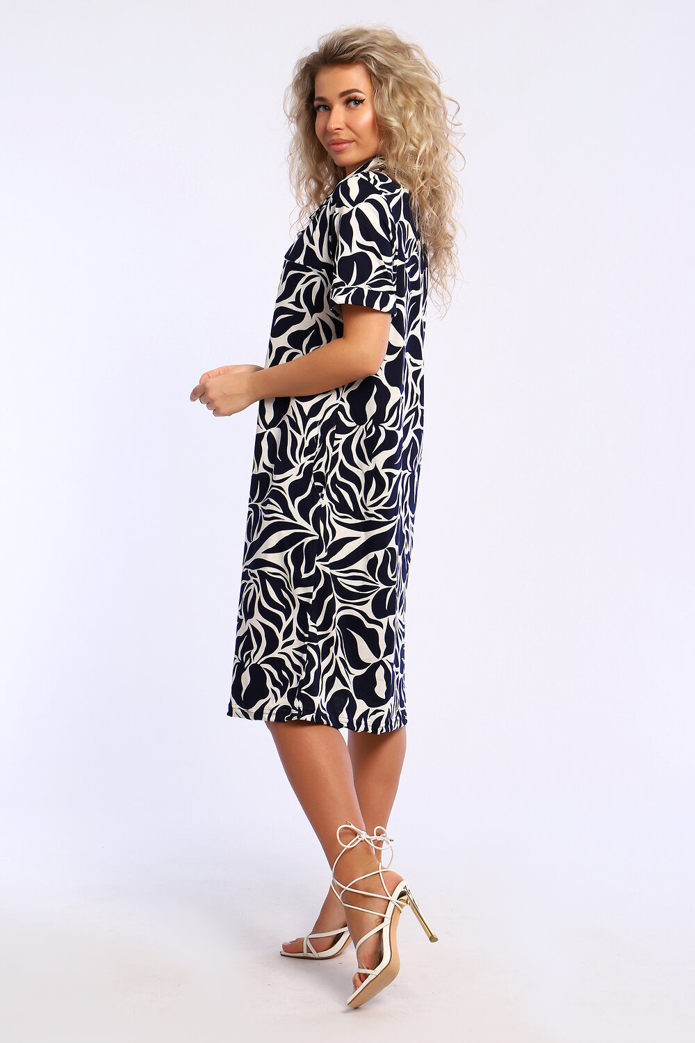 Натали Платье 580626 13224 сине-белый