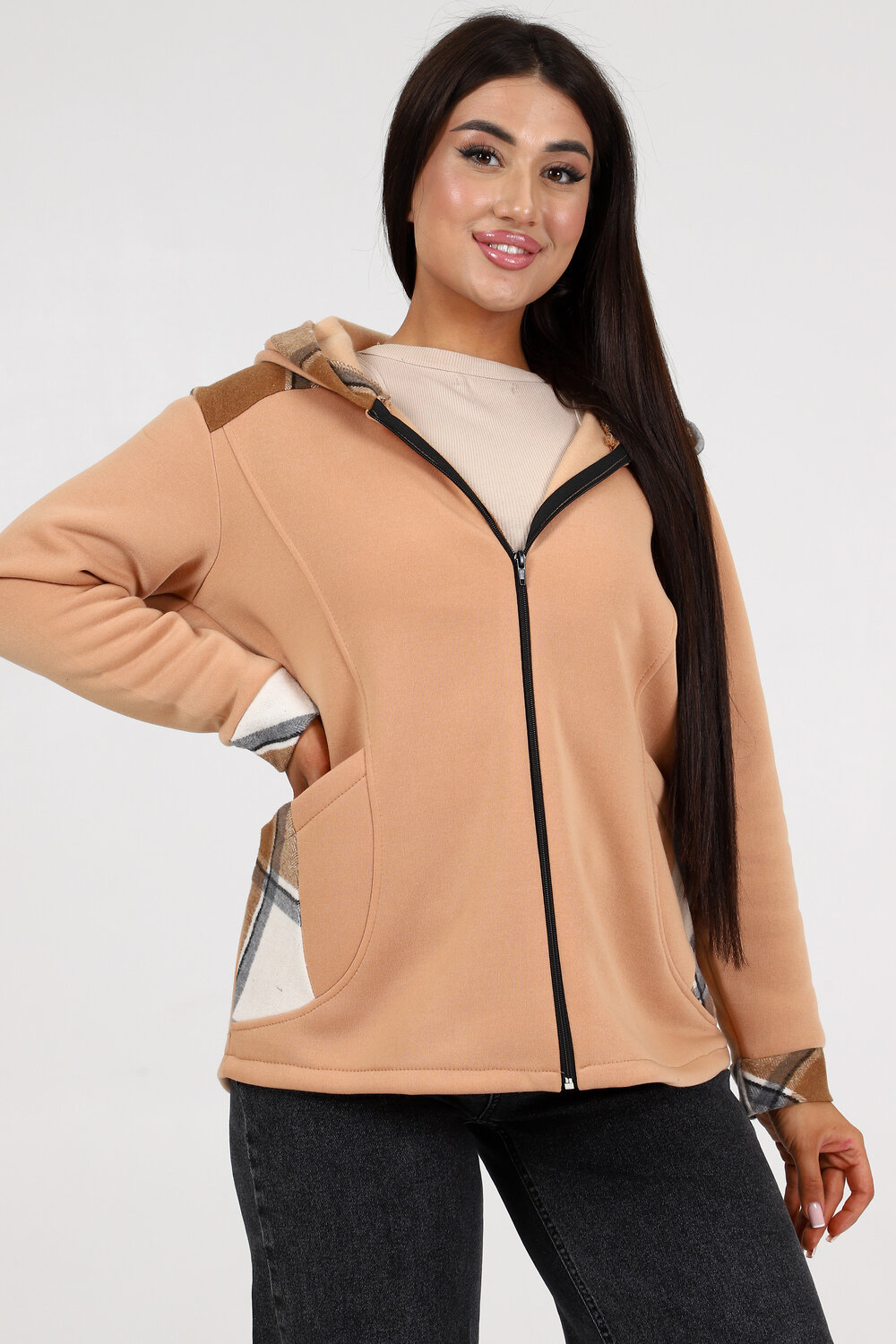 Натали Толстовка 580655 52347 персиковый