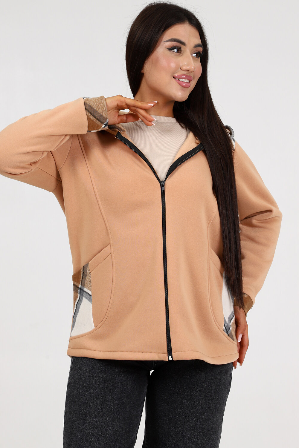 Натали Толстовка 580655 52347 персиковый