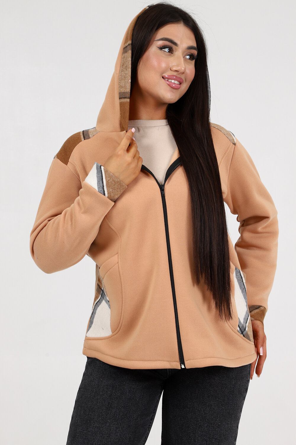 Натали Толстовка 580655 52347 персиковый