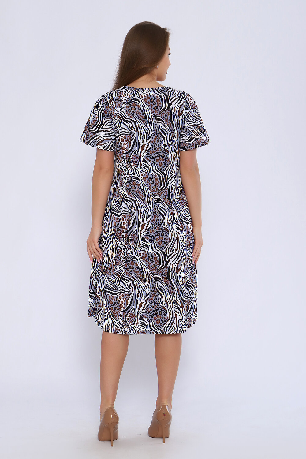 Натали Платье 580658 13312 серо-коричневый