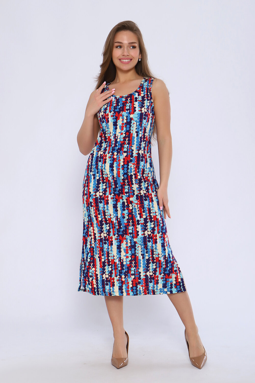 Натали Сарафан 580669 13207 сине-красный