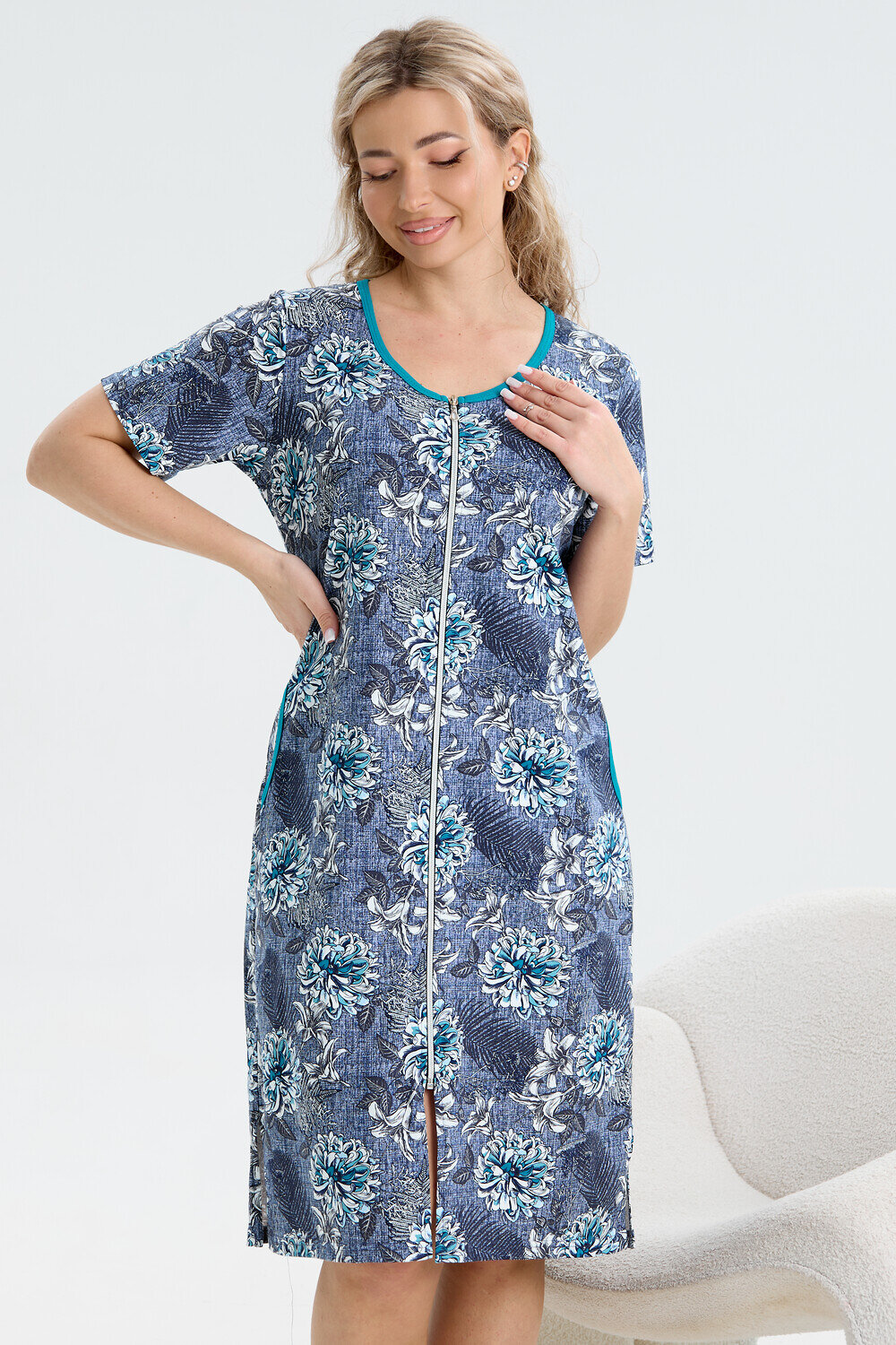 Натали Халат 580707 37002 синий