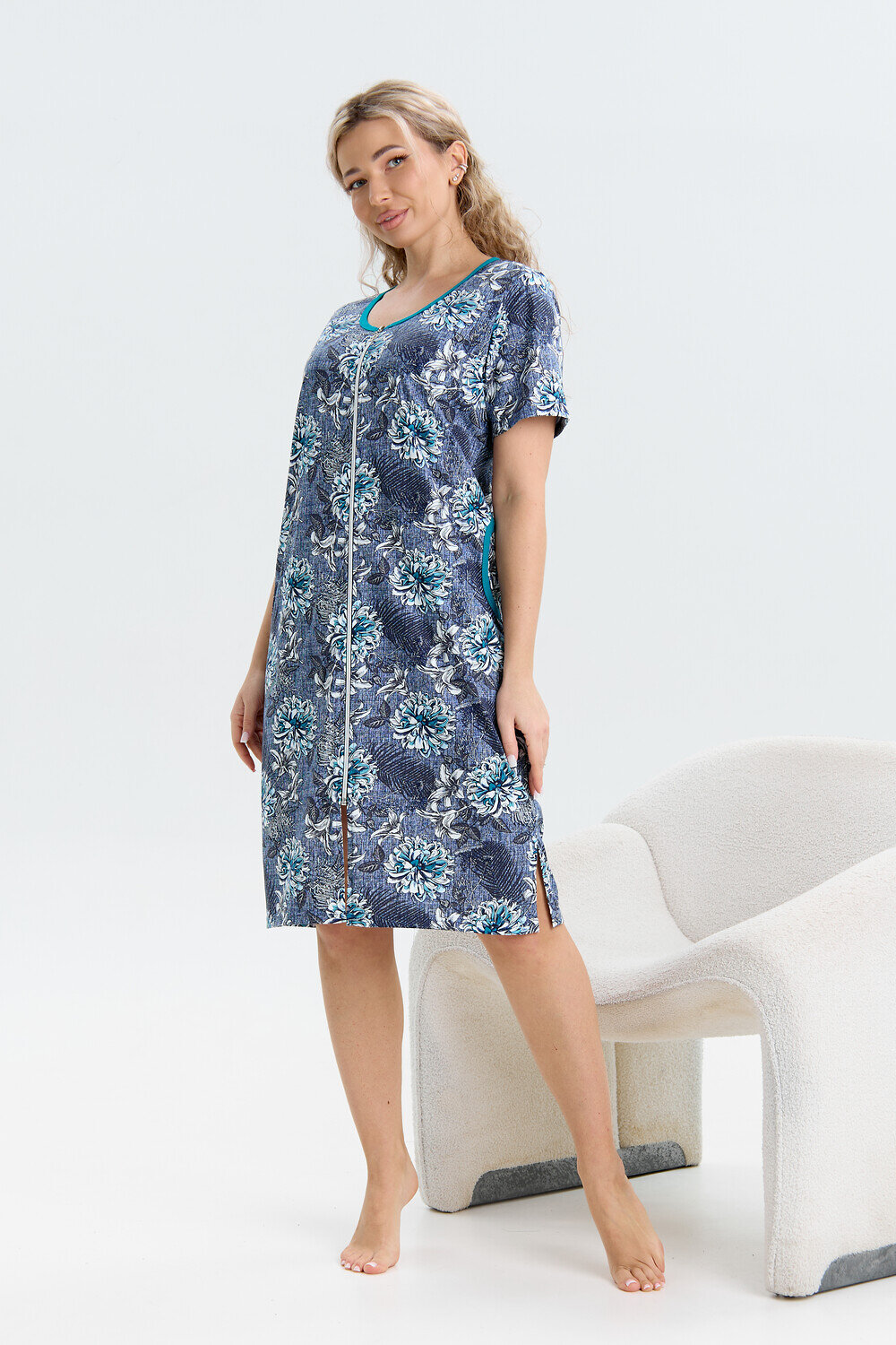 Натали Халат 580707 37002 синий