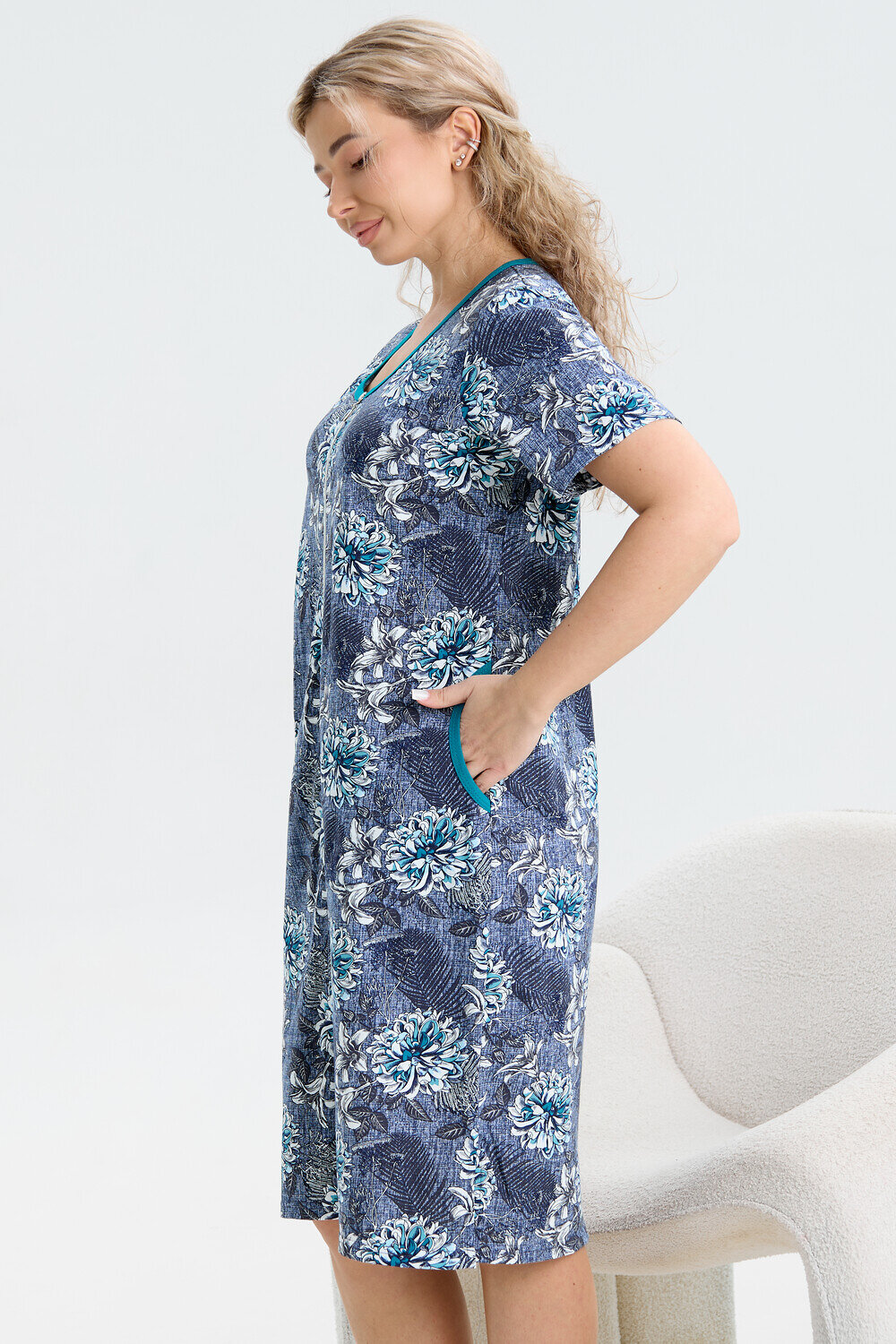 Натали Халат 580707 37002 синий