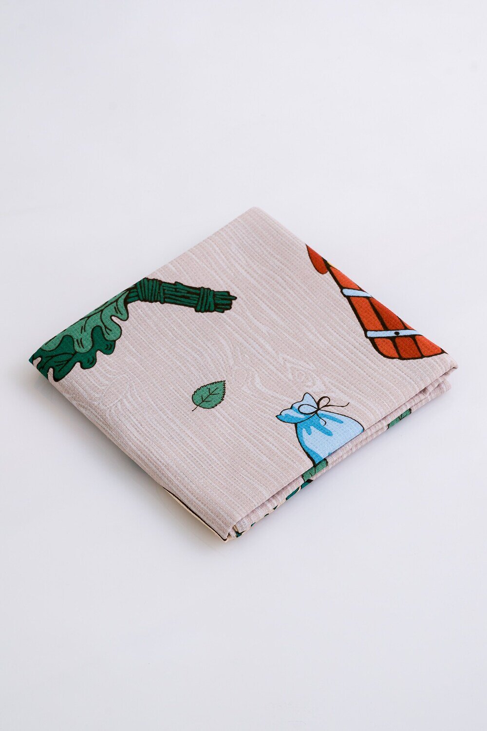 Натали Полотенце 580711 Полотенце банное Поддай жару серый+бежевый