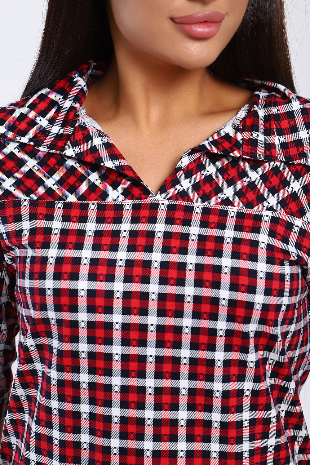 Натали Туника 580714 85027 клетка красная