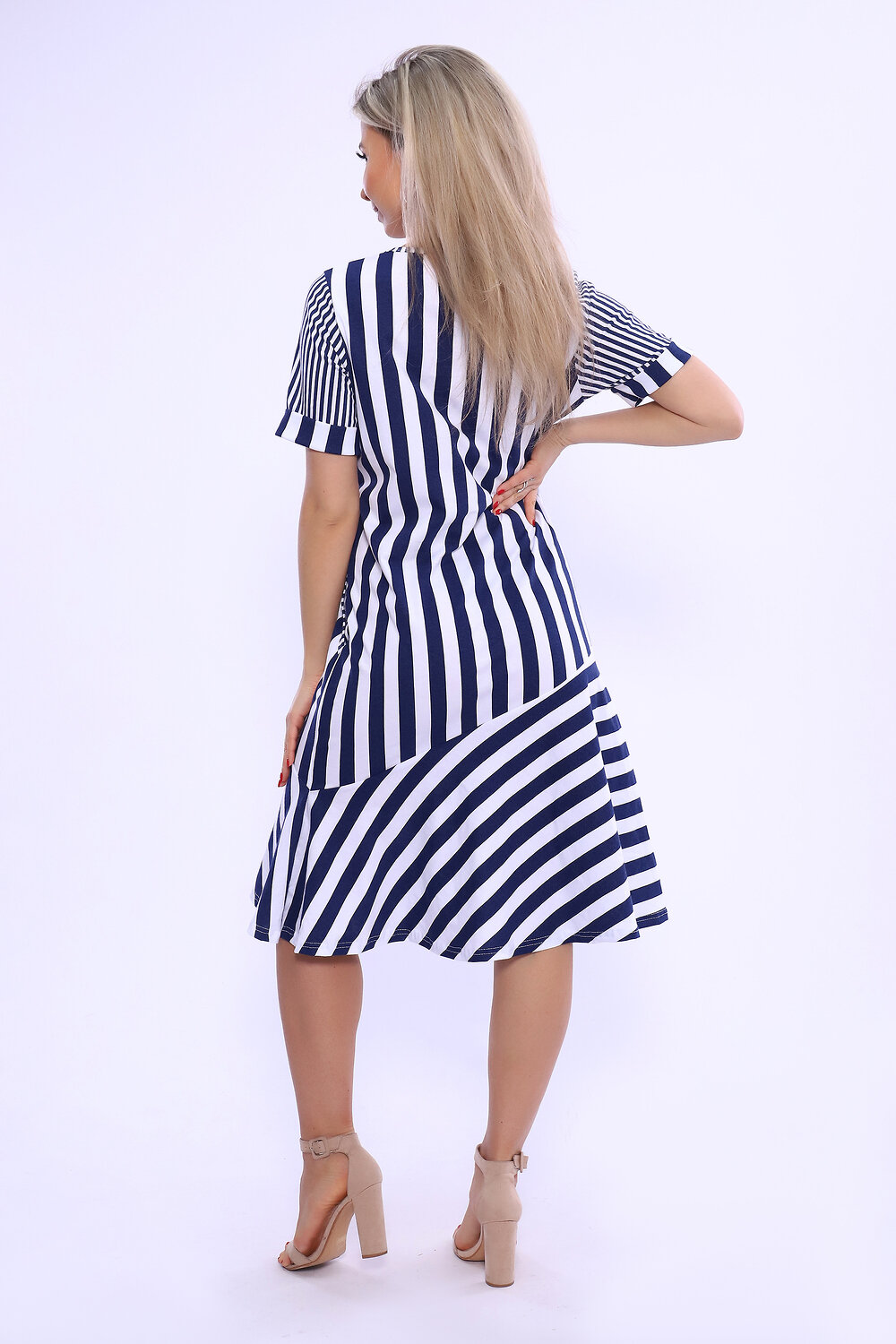 Натали Платье 580742 13165 сине-белый