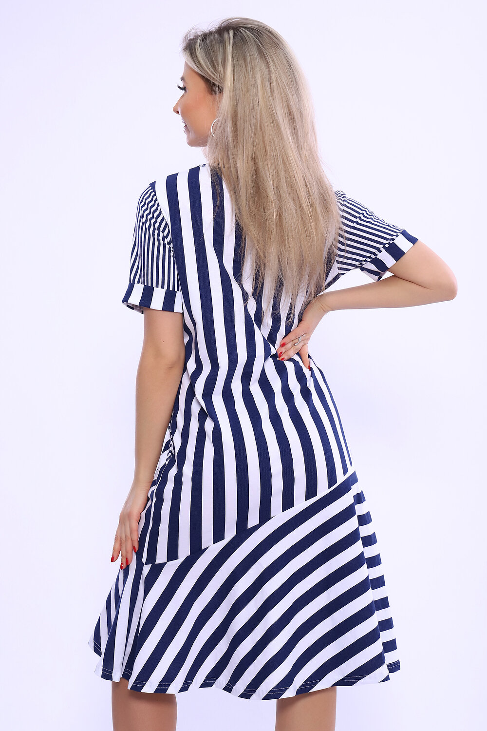 Натали Платье 580742 13165 сине-белый