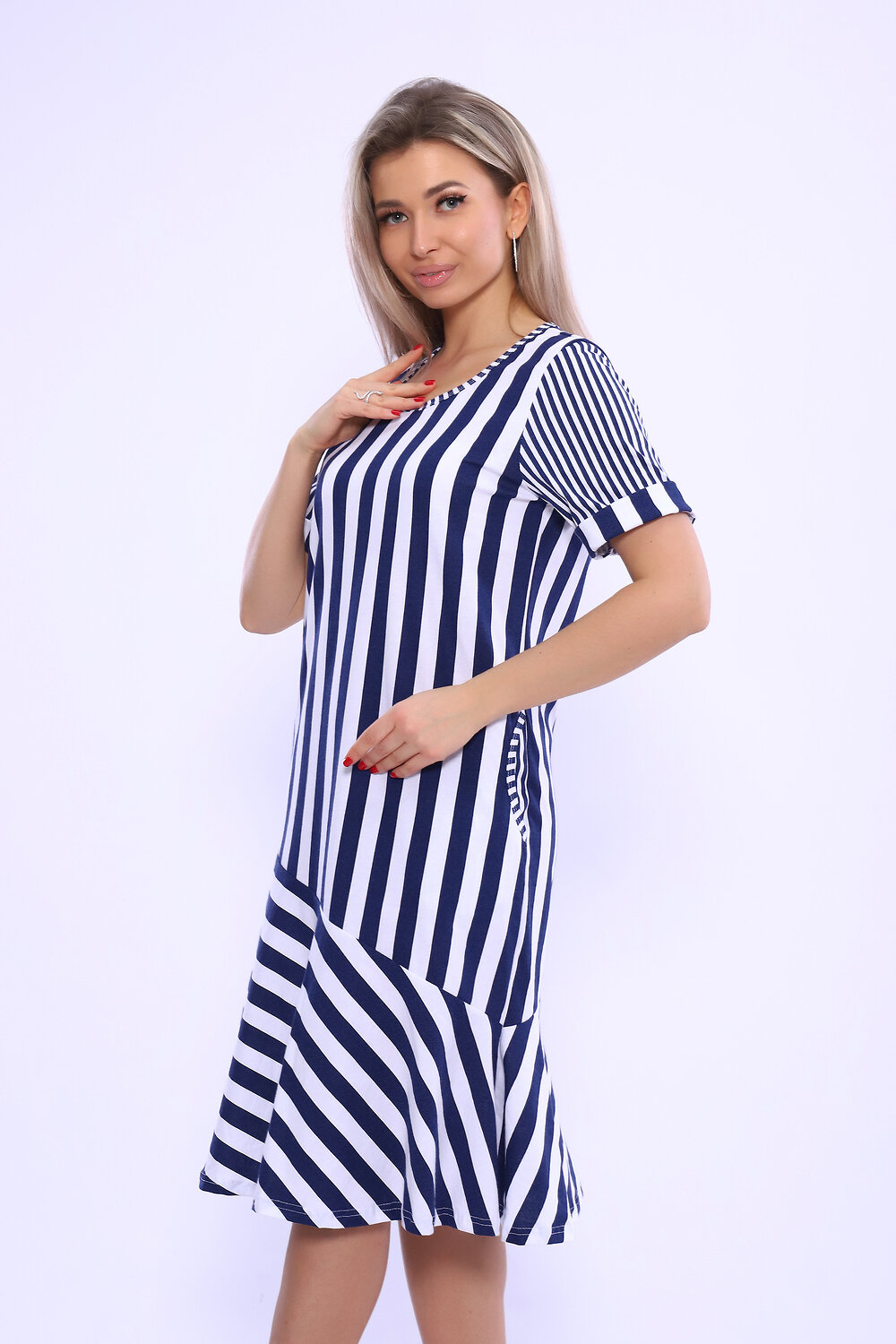 Натали Платье 580742 13165 сине-белый