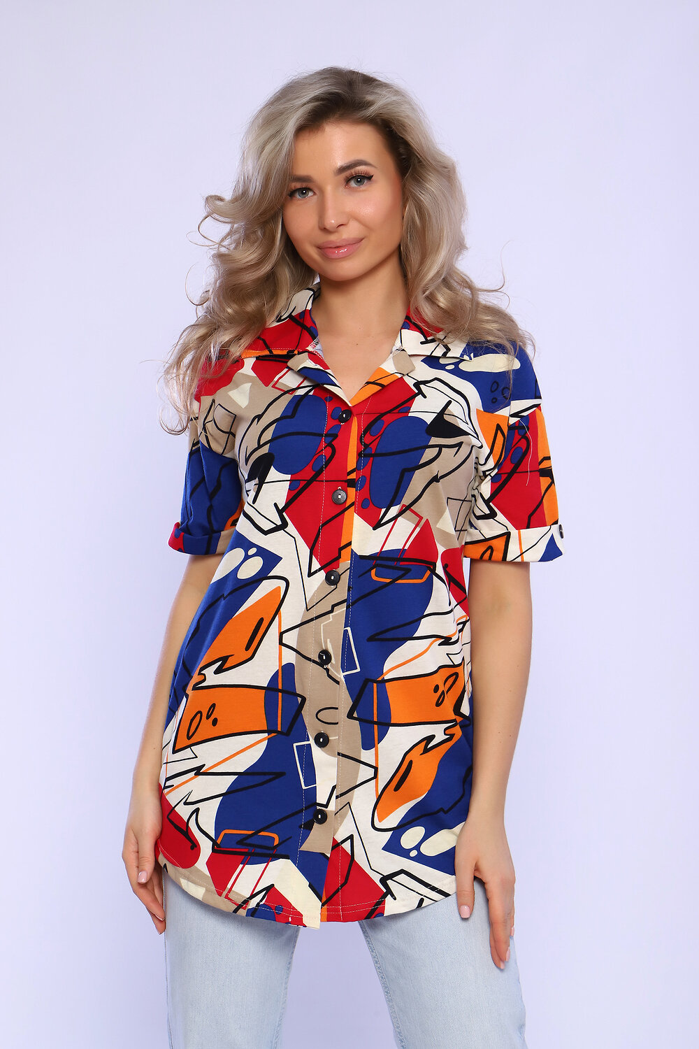 Натали Туника 580777 13144 беж,синий,оранж