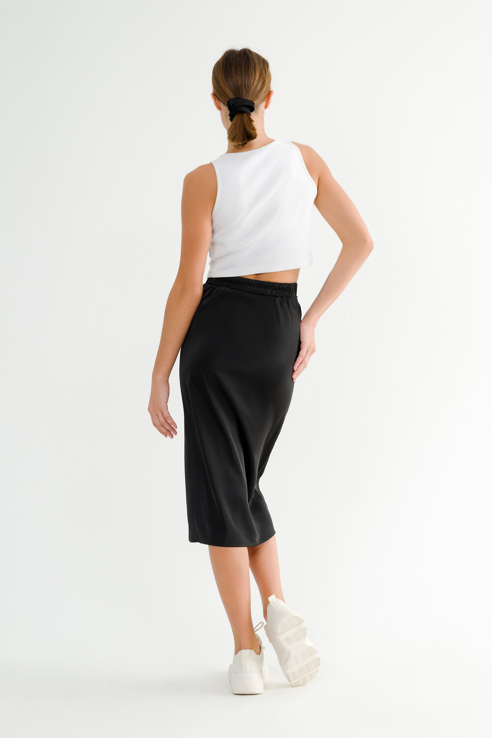 Натали Юбка 580835 Юбка Офис с вырезом черная черный