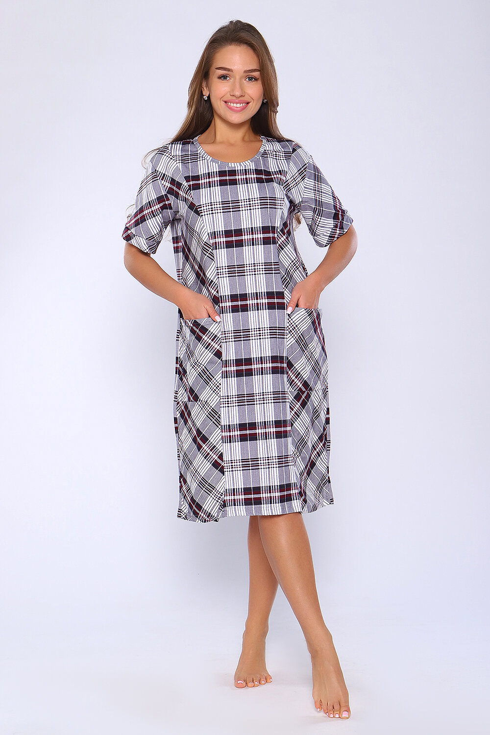 Натали Туника 580839 59218 серая клетка