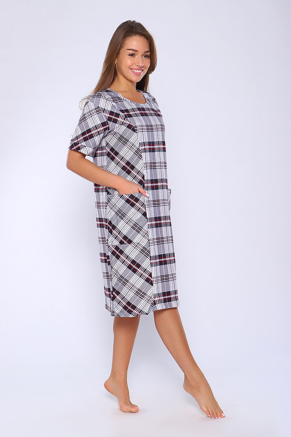 Натали Туника 580839 59218 серая клетка