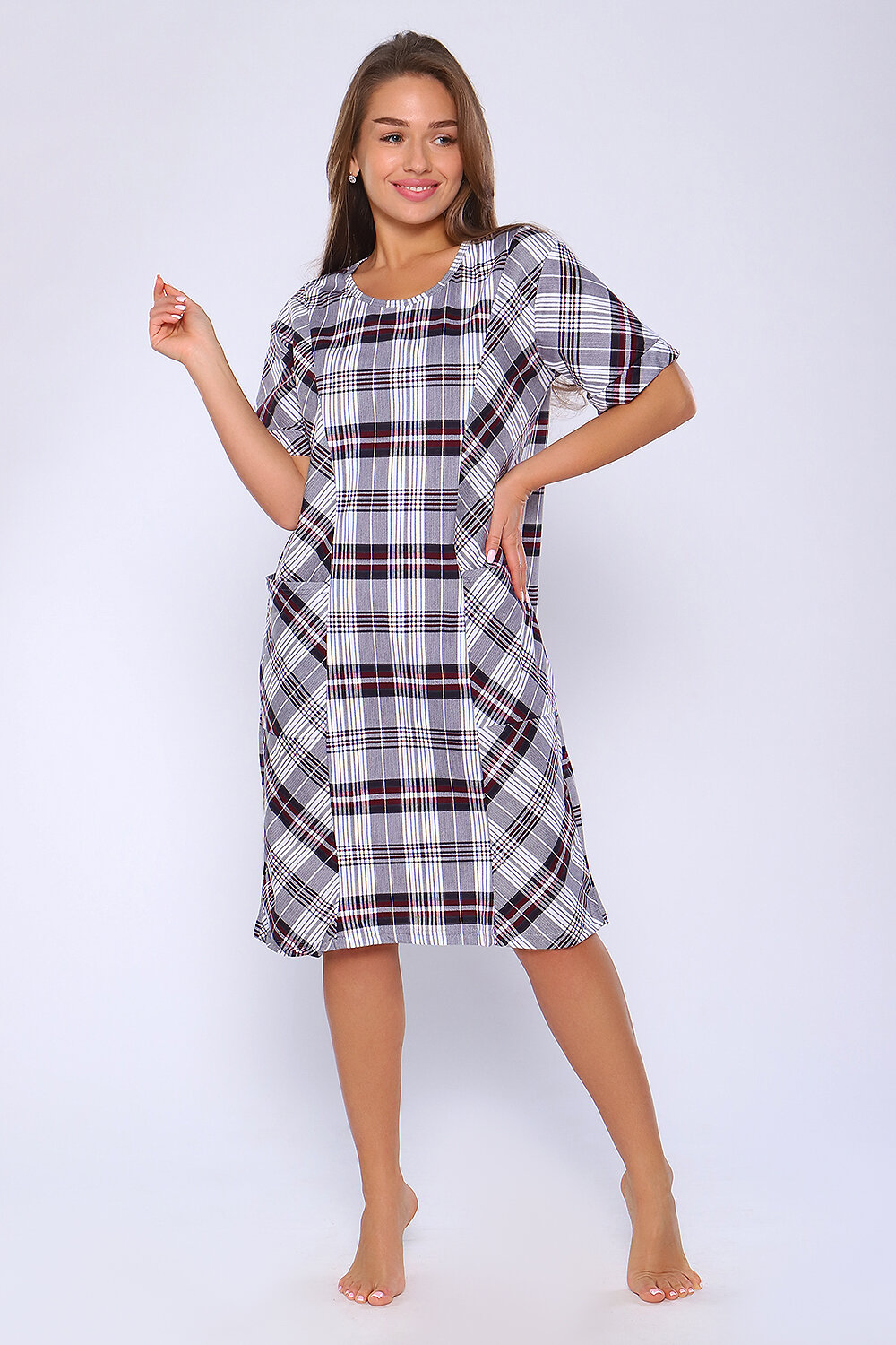 Натали Туника 580839 59218 серая клетка