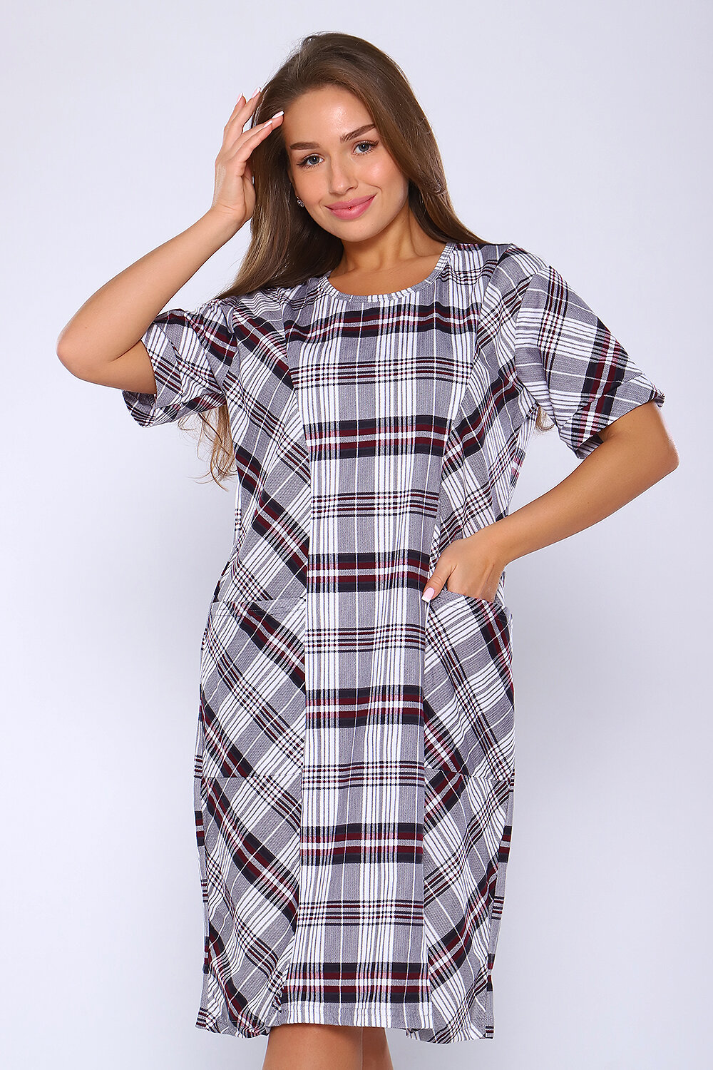 Натали Туника 580839 59218 серая клетка