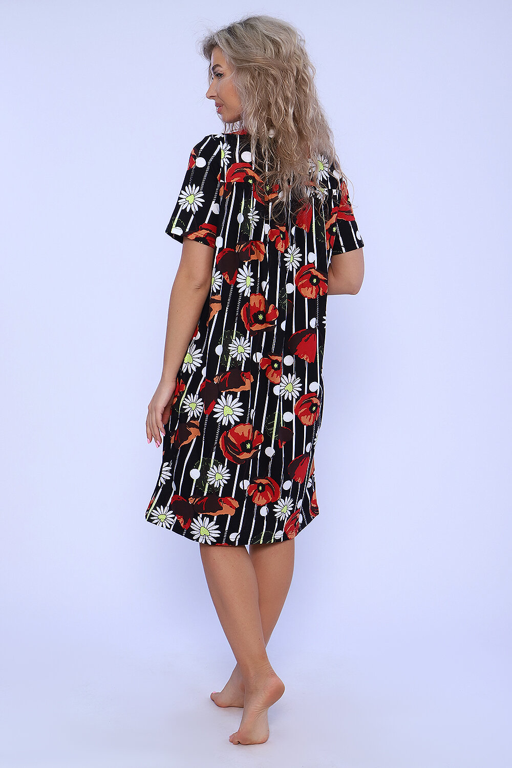 Натали Халат 580845 59204 черно-красный