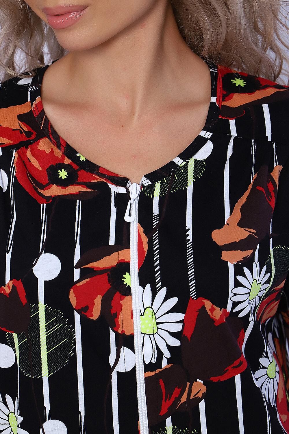 Натали Халат 580845 59204 черно-красный