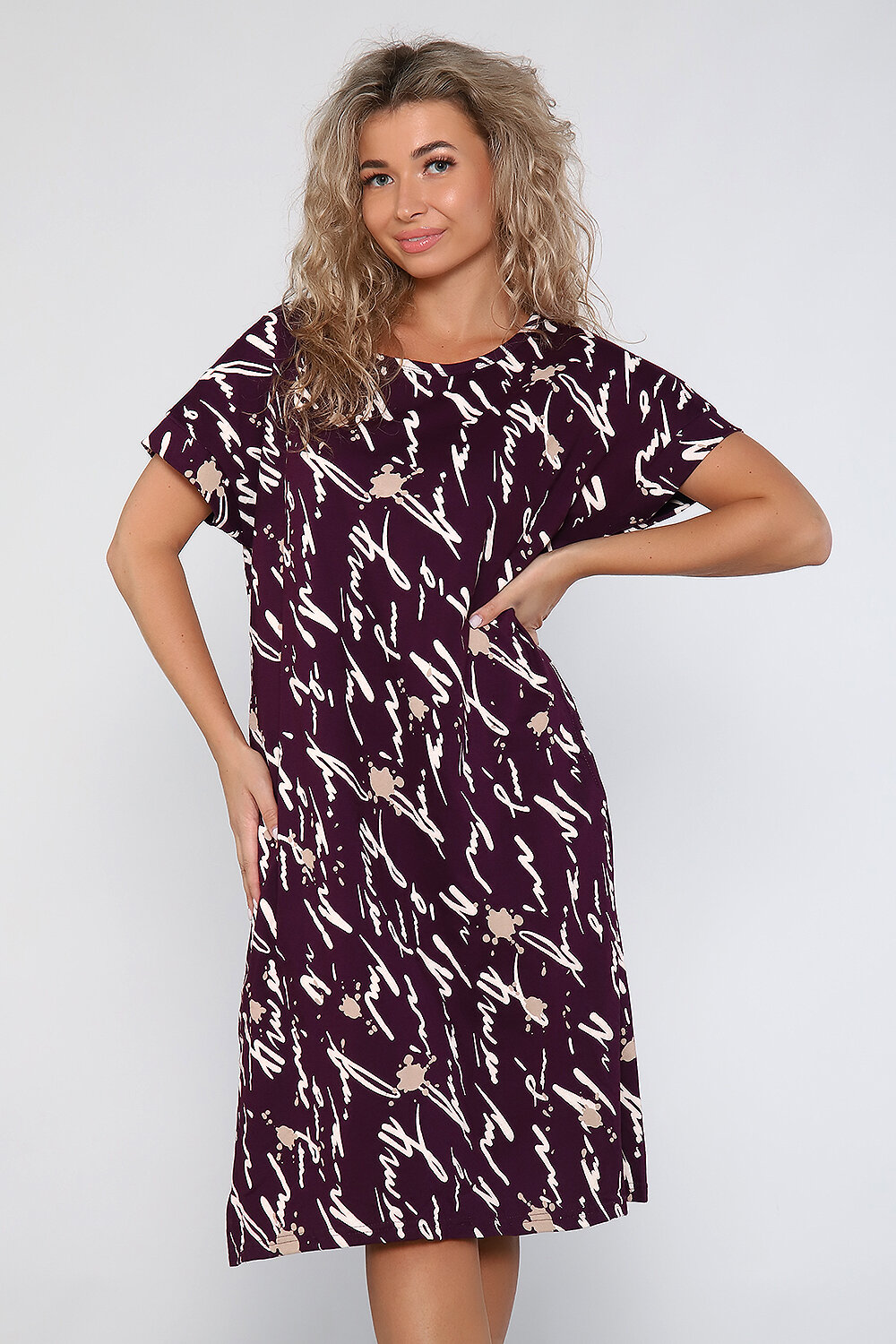 Натали Платье 580851 59193 бордовый