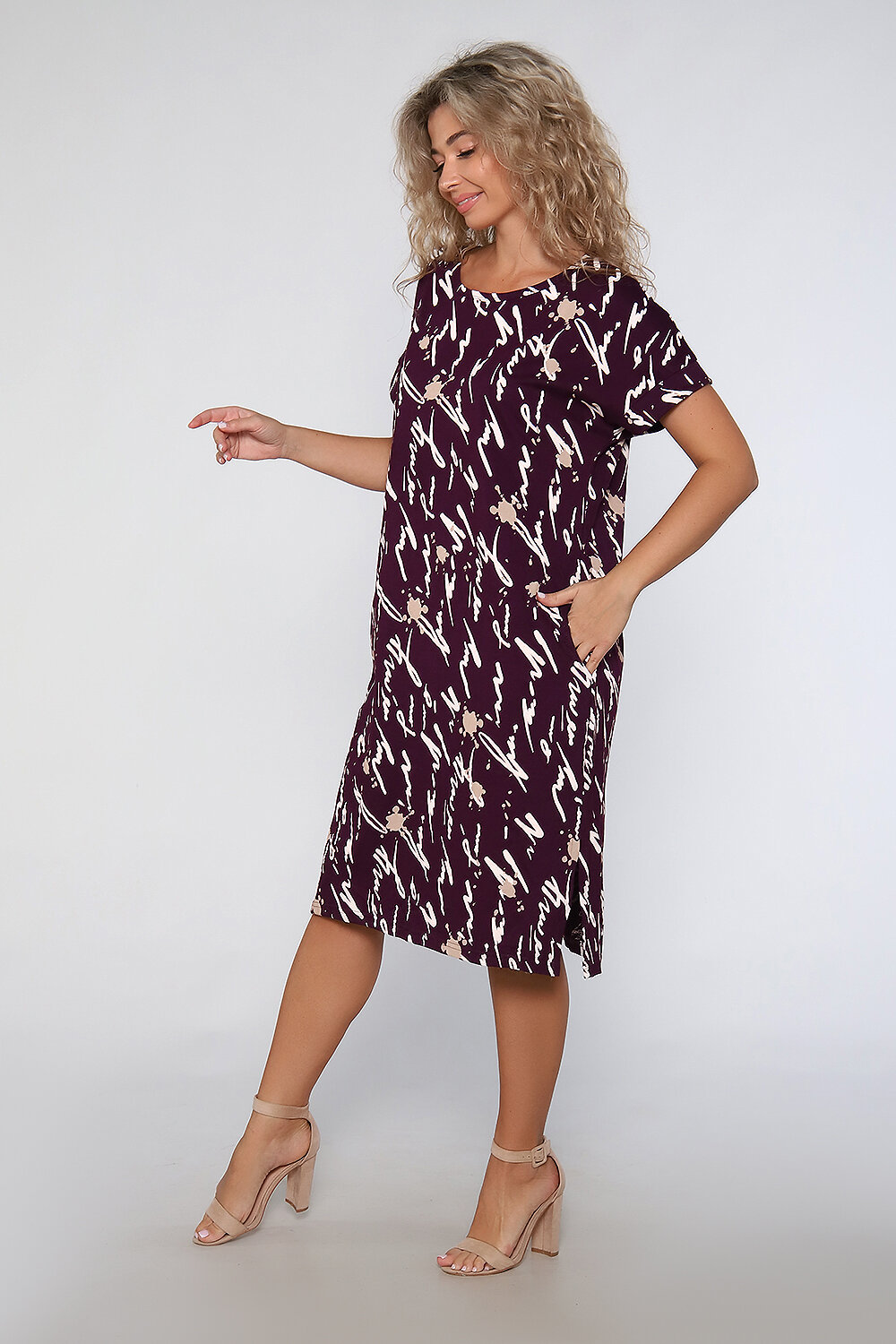 Натали Платье 580851 59193 бордовый